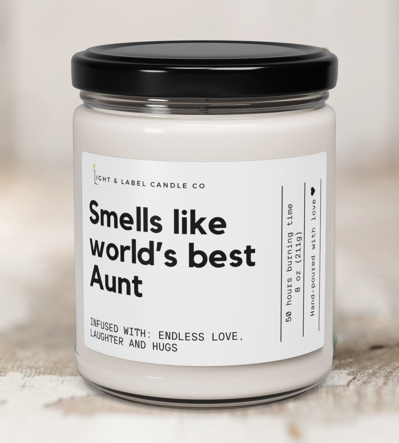 Smells Like World’s Best Aunt Candle | Funny Aunt Gift | Soy Wax Candle | Birthday Gift for Aunt | Auntie Gift | Christmas Gift for Aunt
